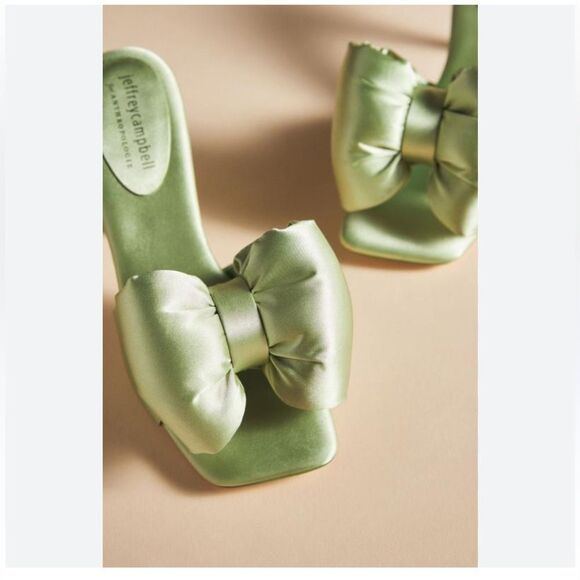 Jeffrey Campbell Bow Down Heels in Lime Green by Anthropologie